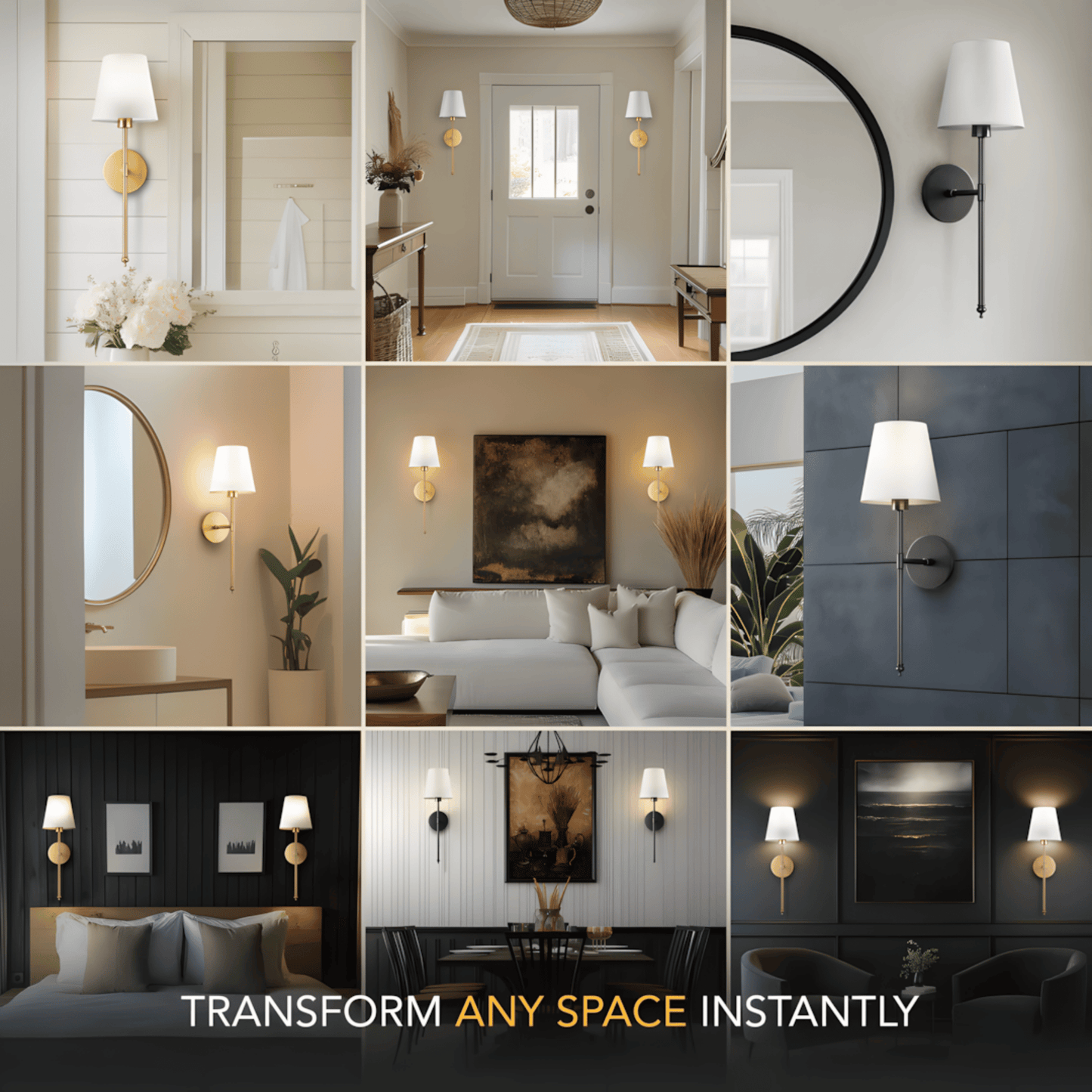 WIRELESS WALL SCONCES (SET OF 2)