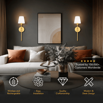WIRELESS WALL SCONCES (SET OF 2)