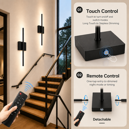 WIRELESS MODERN WALL LIGHTS (SET OF 2)
