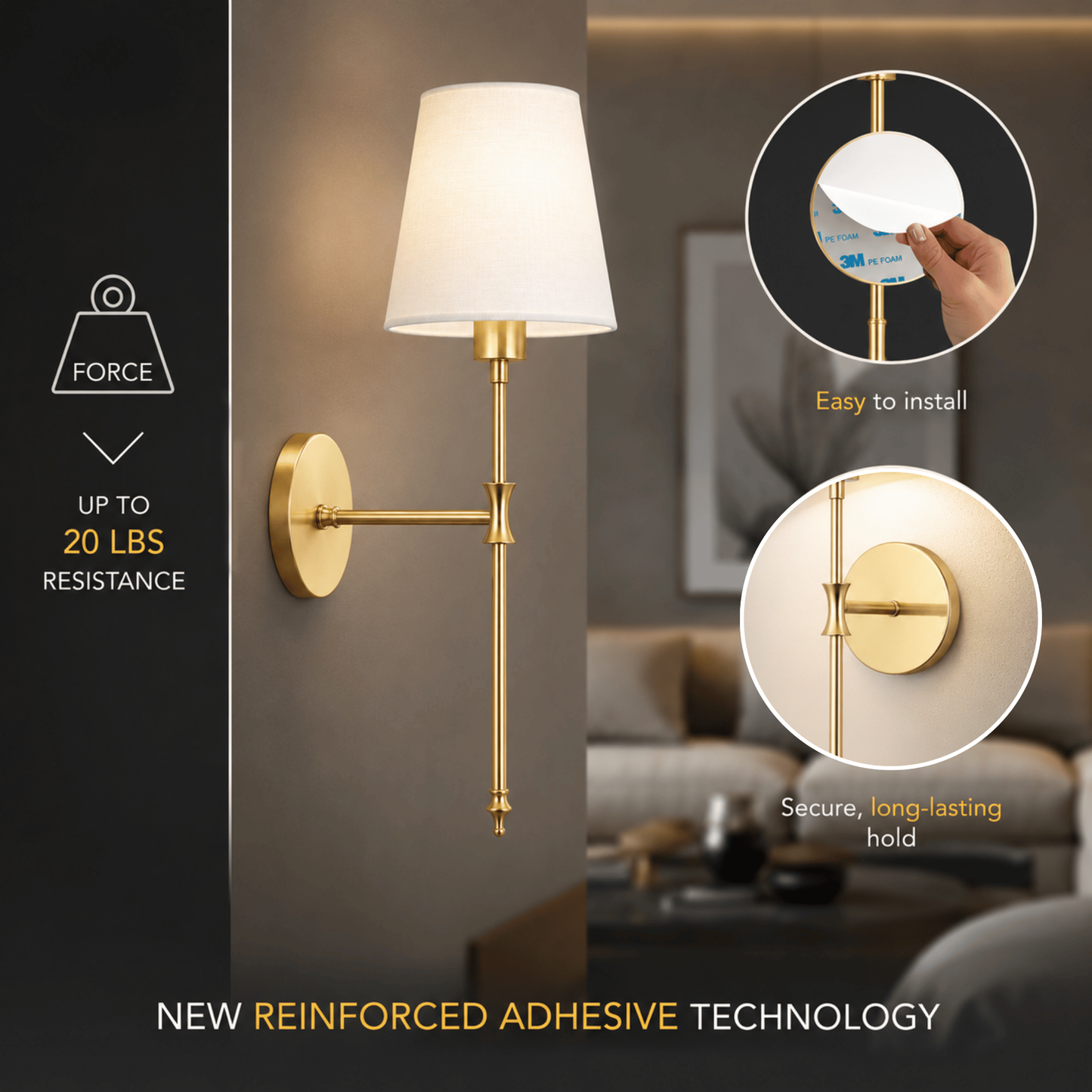 WIRELESS WALL SCONCES (SET OF 2)
